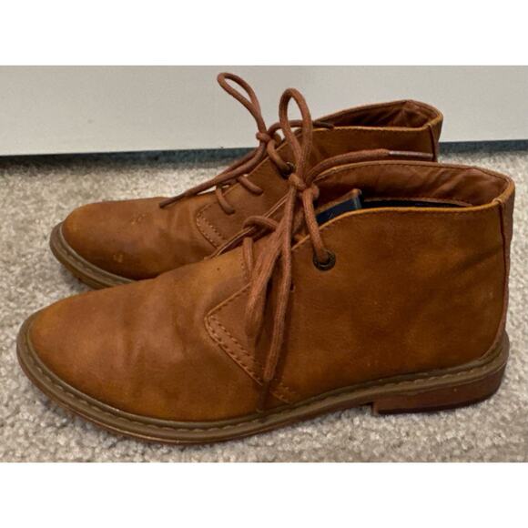 Nautica Unisex Camel Brown Mid Top Dress Shoes Size 4 - Picture 2 of 8